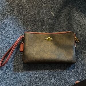 Coach Brown Wristlet